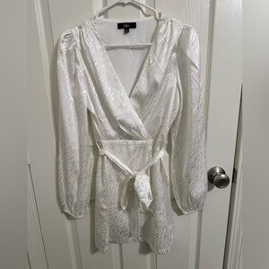 Lulus White Zebra Print Dress Small